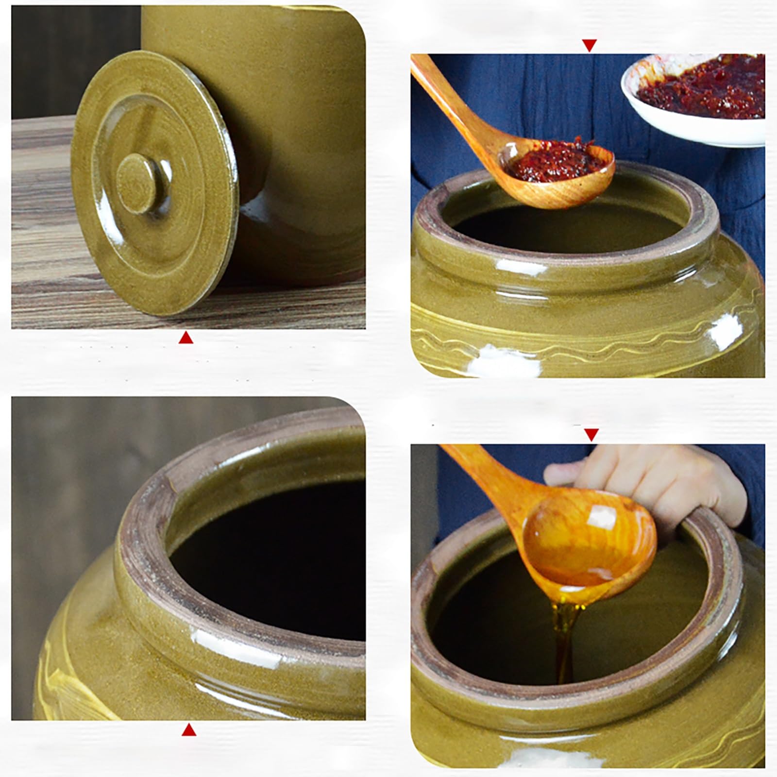 Contenitore Per Riso In Ceramica, Contenitori Ermetici Con Coperchio, Dispenser Per Cereali, Contenitori Cucina Per Farina, Prodotti Da Forno, Cereali, Cibo Per Animali(13KG)