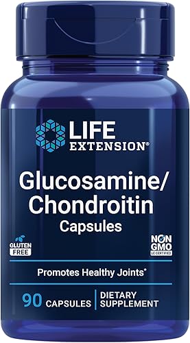 Life Extension Glucosaminacondroitina Cápsulas para articulaciones sanas y cartílago, sin OMG, sin gluten, 100 cápsulas
