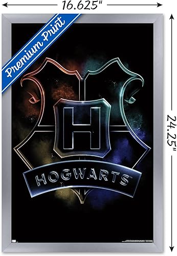 Vista 96 de Trends International Harry Potter - Póster mágico de pared con escudo de Hogwarts, 14.725 x 22.375 pulgadas, versión premium sin marco