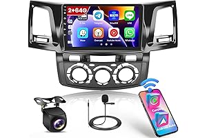 Roinvou CarPlay Wireless Android Auto Stereo for Toyota Fortuner Hilux Vigo