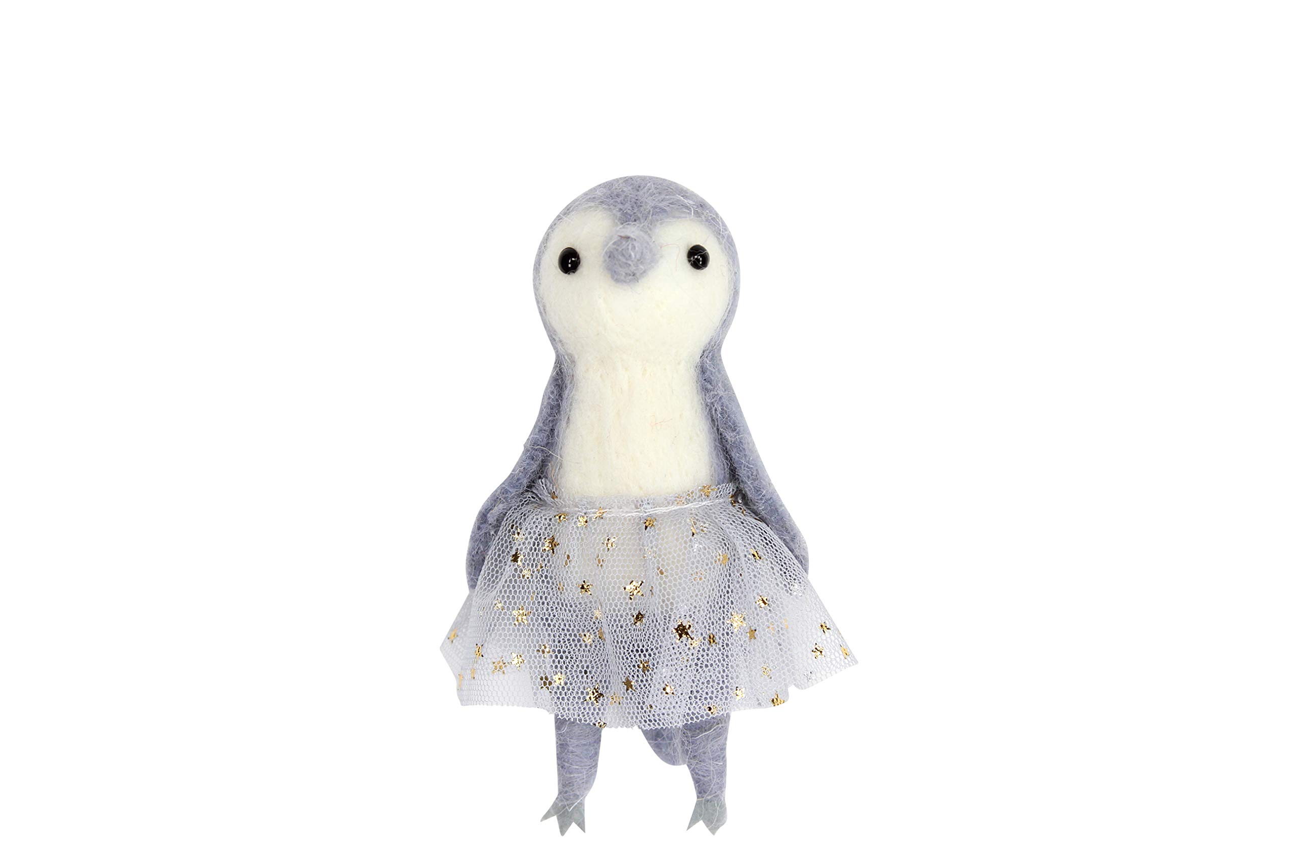 Gisela Graham Felt Christmas Decoration 11Cm - Penguin In A Tutu