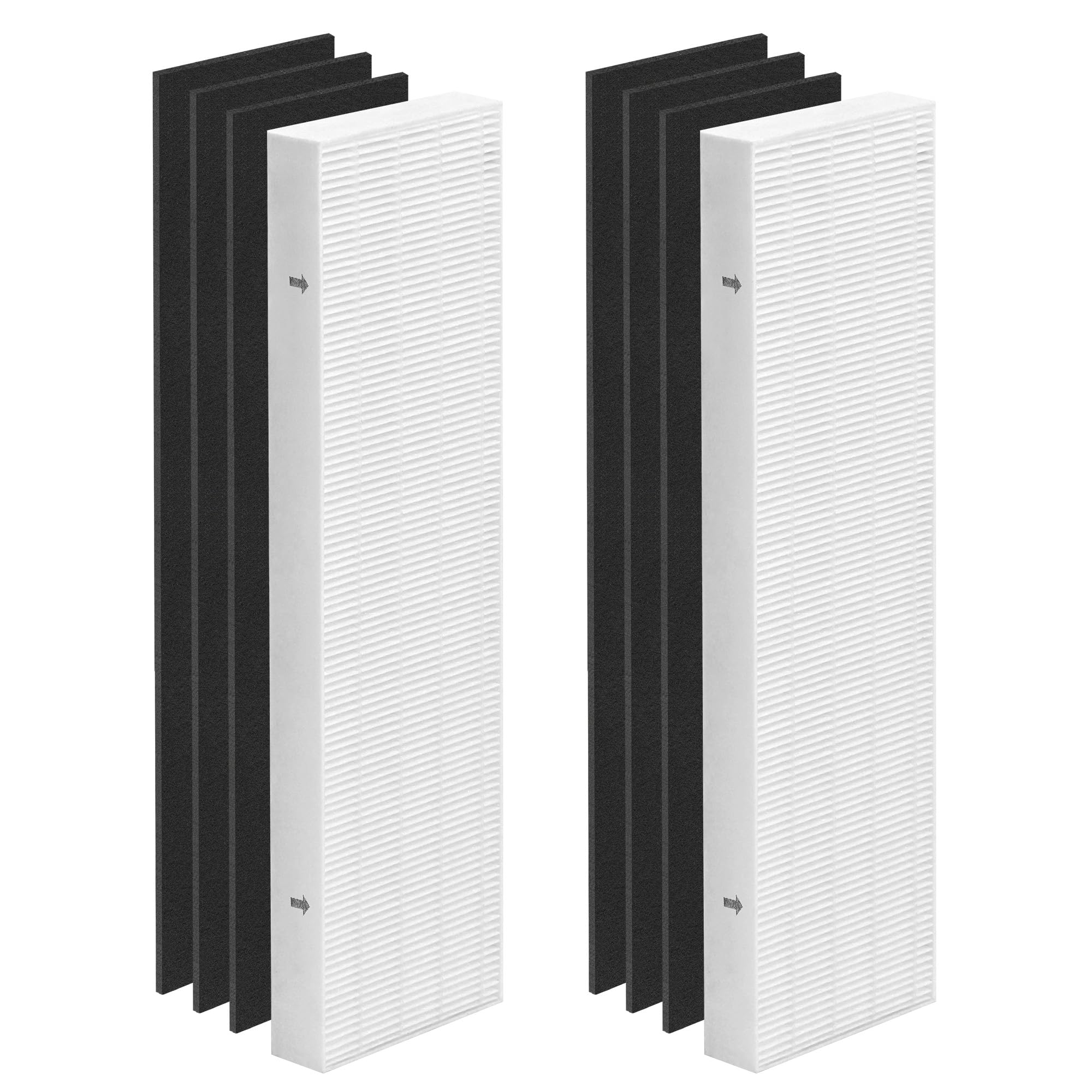 Zouwhaso Aera-Max 100 HEPA Filter Replacement Compatible with Fellowes AeraMax 90 100 DX5 DB5 Air Puri-fiers True HEPA Air Filter, Part# 9287001 9324001, 2x H13 True HEPA and 6x Carbon Pre-Filter