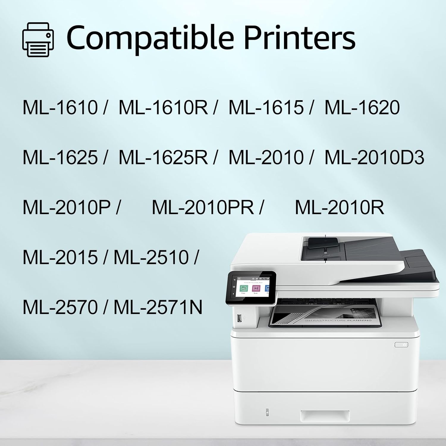 greencycle Compatible Toner Cartridge Replacement for Samsung ML1610 ML-1610D3 ML1610D3 Work with ML-1610 ML-1610R ML-1615 ML-1620 ML-1625 ML-2010 ML-2015 ML-2571N Laser Printer (Black, 1-Pack)