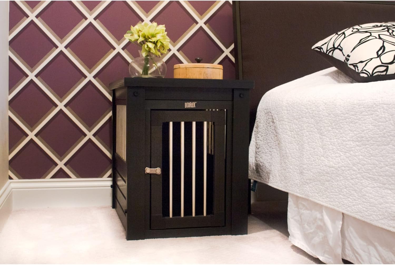 New Age Pet ecoFLEX Pet Crate/End Table, Medium, Espresso : Pet Supplies