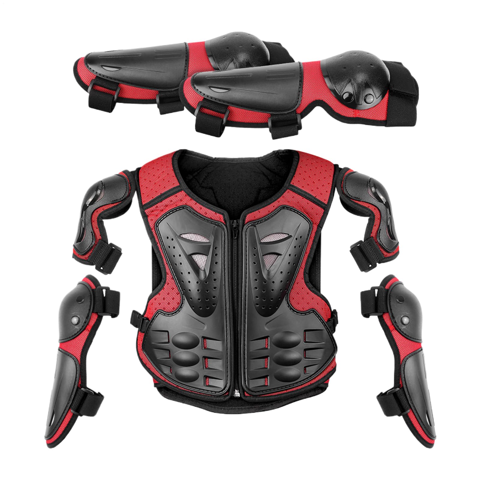 Équipement de Moto pour ,Protecteur de Poitrine de Moto pour | Gilet de pour | Protecteur d'équitation de Motocross pour , avec Protection des Genoux, Coudes, Bras et épaules