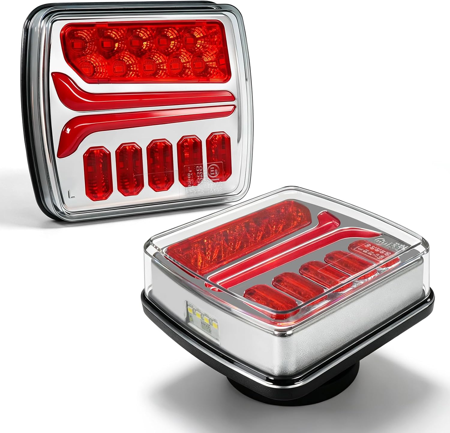 NeaLia CD033 trailer light in rainy conditions, demonstrating IP67 waterproof rating