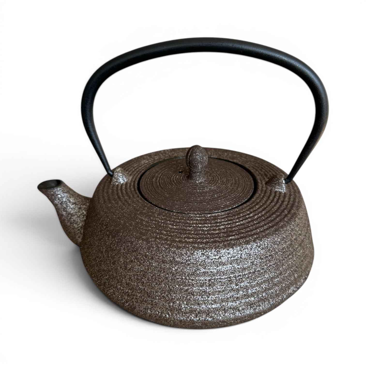 SO SKIN IDASY Théière en fonte japonaise 800 ml avec filtre inox, intérieur émaillé, garde la chaleur, design sobre et élégant, bronze patiné argenté