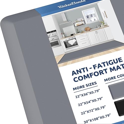 Miniatura 255 de KitchenClouds - Tapete antifatiga acolchado para cocina, impermeable, antideslizante, cómodo, para escritorio de pie, fregadero y oficina, 17.3 x 39