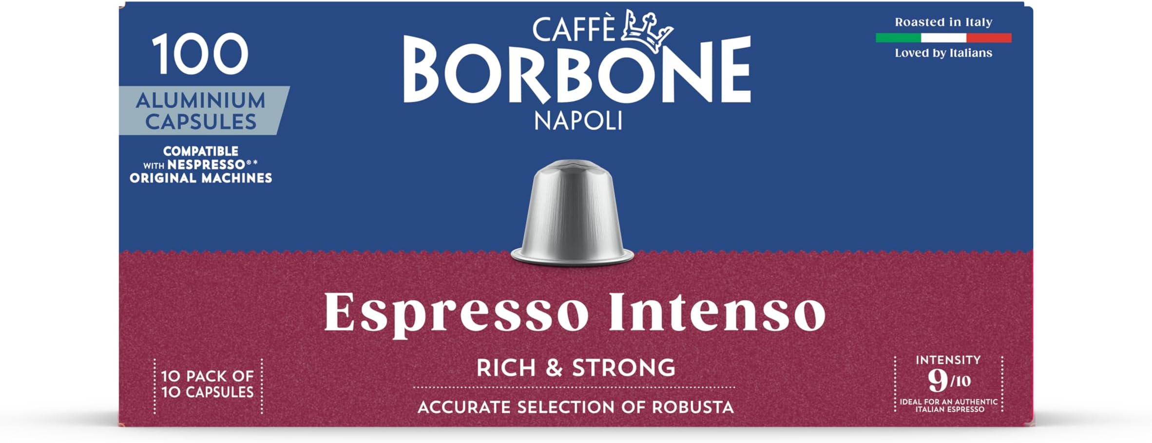 - Espresso Intenso Aluminum Capsules Compatible with Nespresso Original Machines, Dark Roast, 100 Count