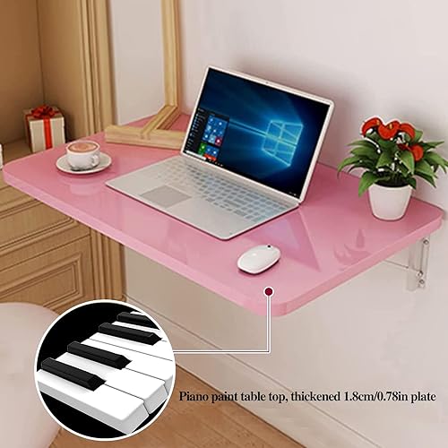 Miniatura 46 de Mesa plegable y versátil para montaje en pared, ahorra espacio, para cocinas, lavanderías, bares en casa y establecimientos gastronómicos, blanco