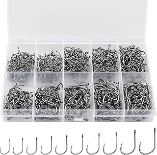 300PCS Carbon Steel Fishing Hooks with Holes