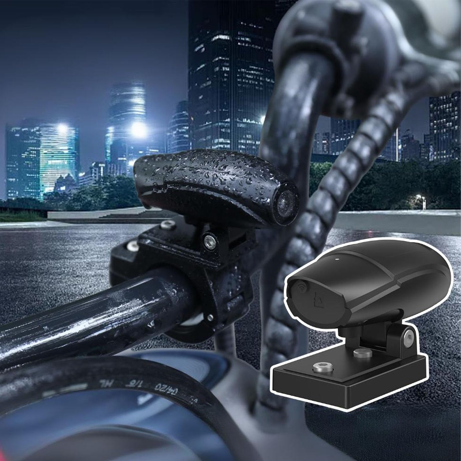 Action Cam per Bici, Dash Cam HD 130° Grandangolare Resistente all'Acqua, Antivibrazione, Montaggio su Manubrio, WiFi, Loop per Fotocamera per Bici e Registrazione di Emergenza