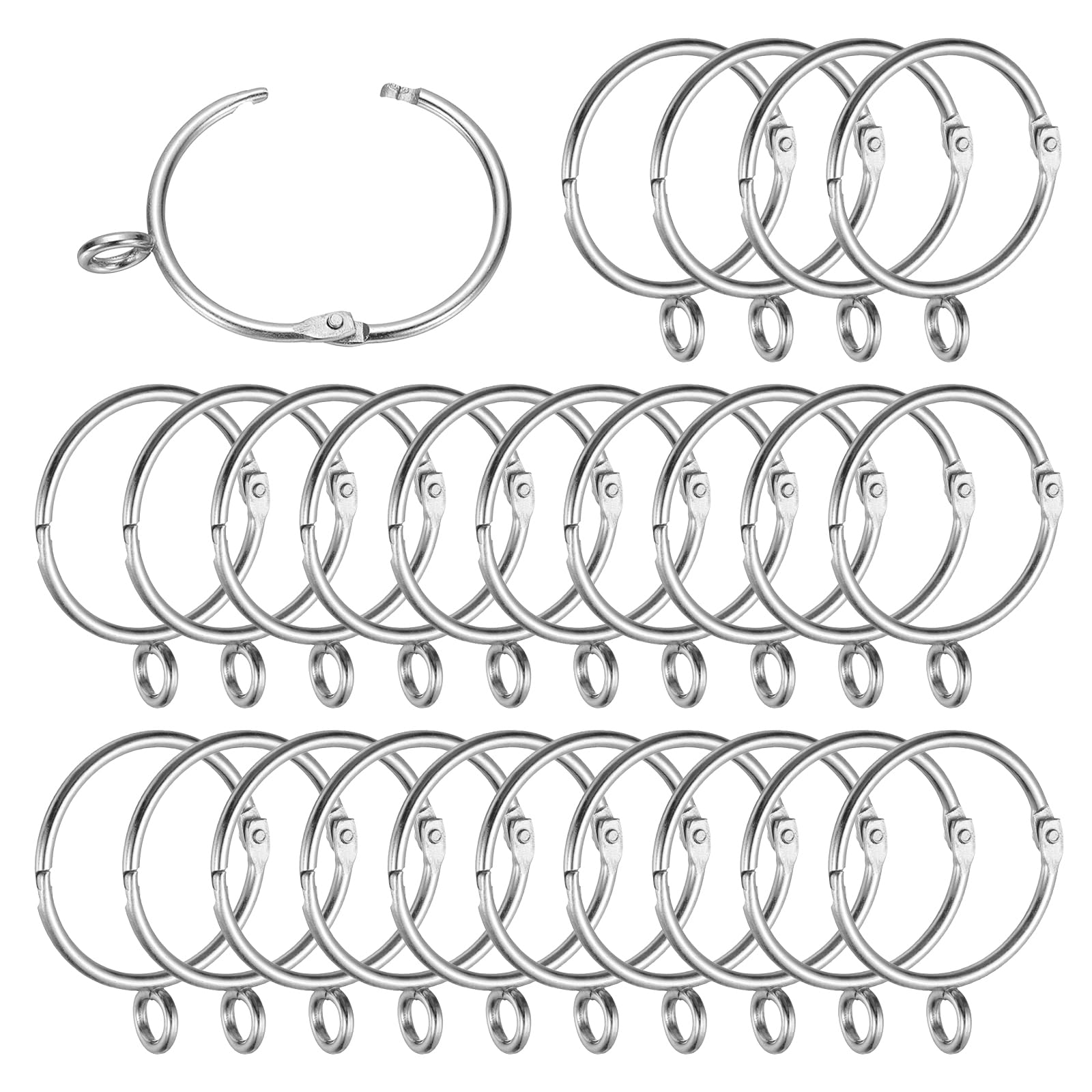 Anillos de metal para cortineros con ojales fijos PATIKIL para evitar caidas de tela