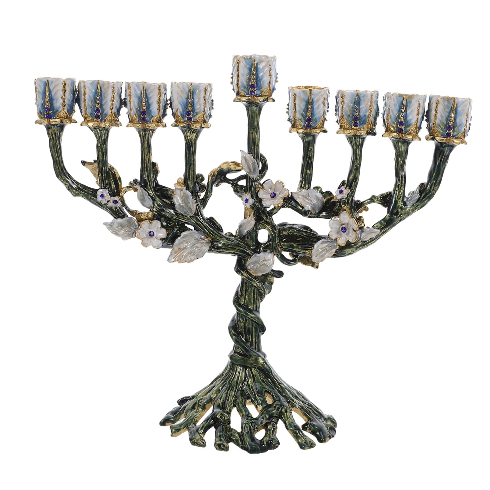 Candélabre Hanoukka arbre de vie pour illumination de fête et repas de famille