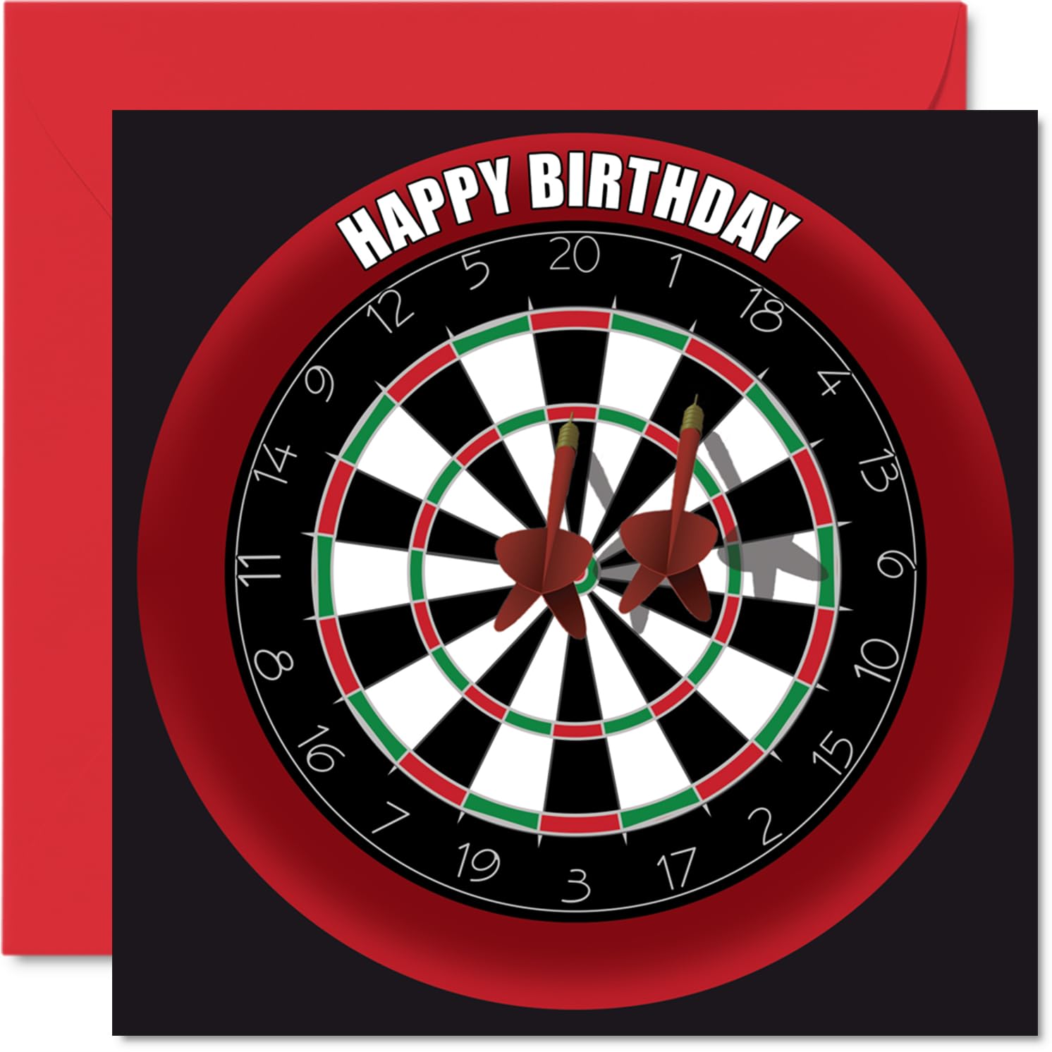 Fun 78th Birthday Cards for Men Woman - Dart Board - Happy Birthday Card for Dad Mum Great Grandad Grandpa Nanny Grandma Gran Uncle Auntie, 145mm Sports Darts Bday Greeting Cards