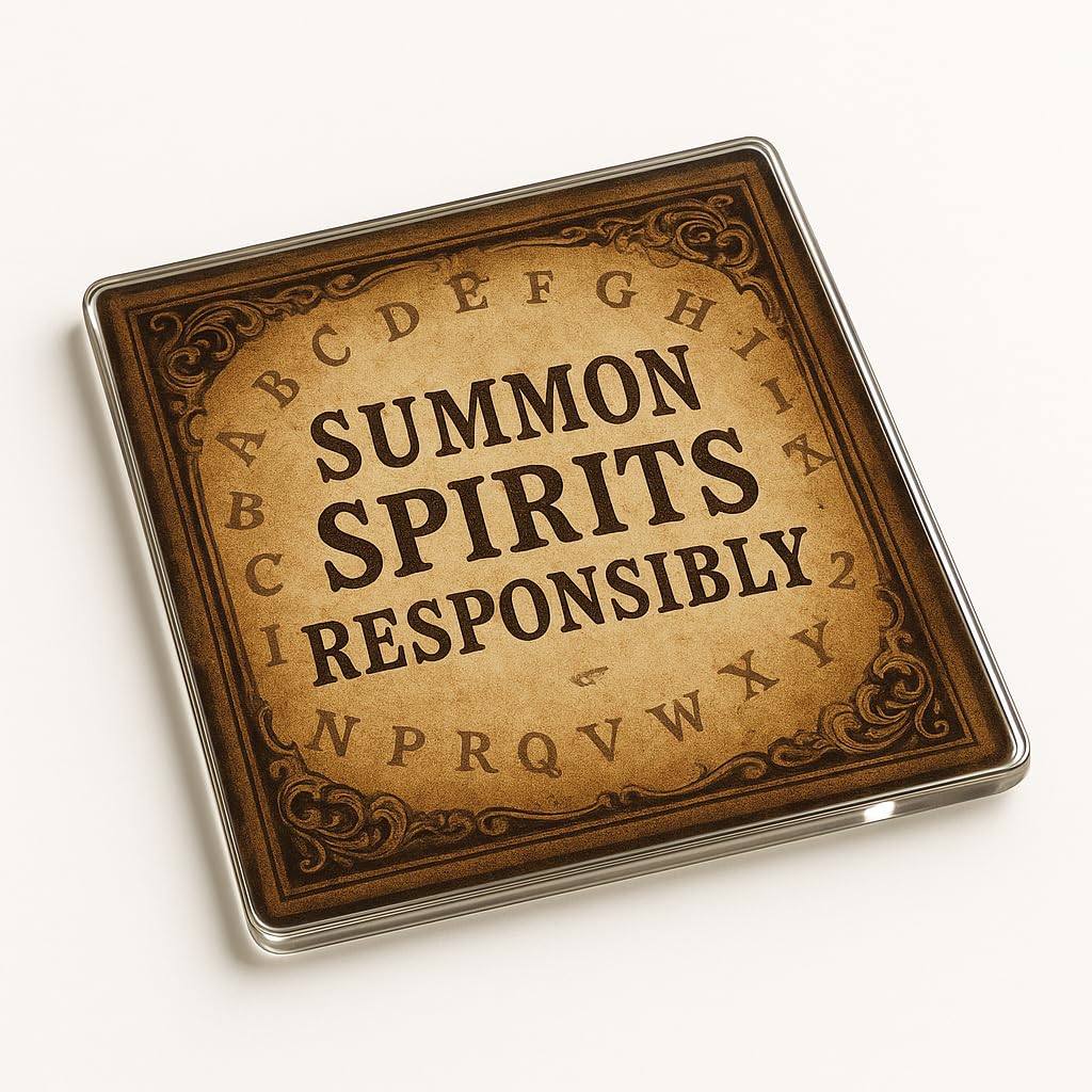 Ethereal Whispers Acrylic Coaster Gift - Vintage Gothic Design for Halloween Décor Enthusiasts