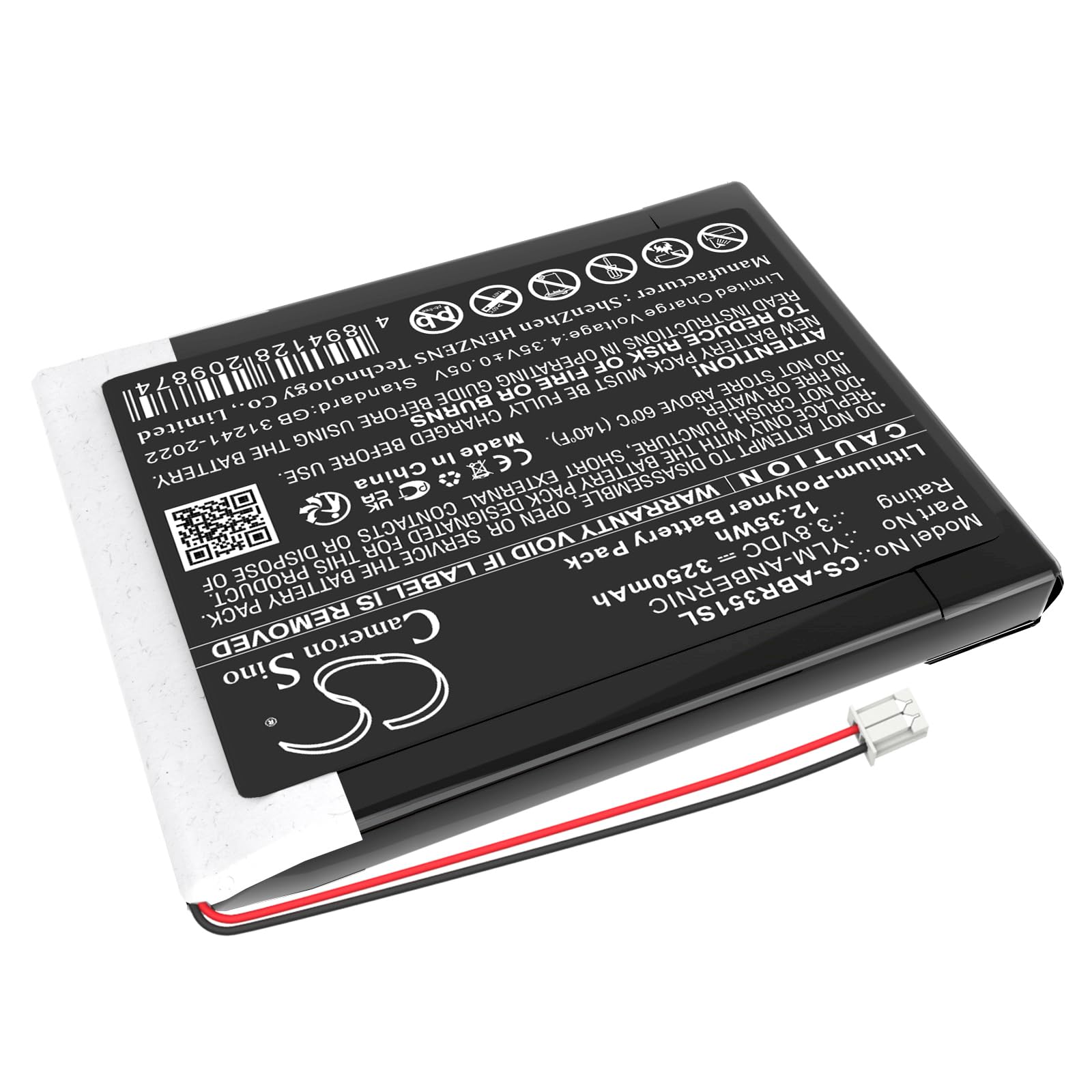 Ersatz Akku für Anbernic RG351V, RG35XX Handheld Game Emulator PN:Anbernic YLM-ANBERNIC 3700mAh / 14.06Wh