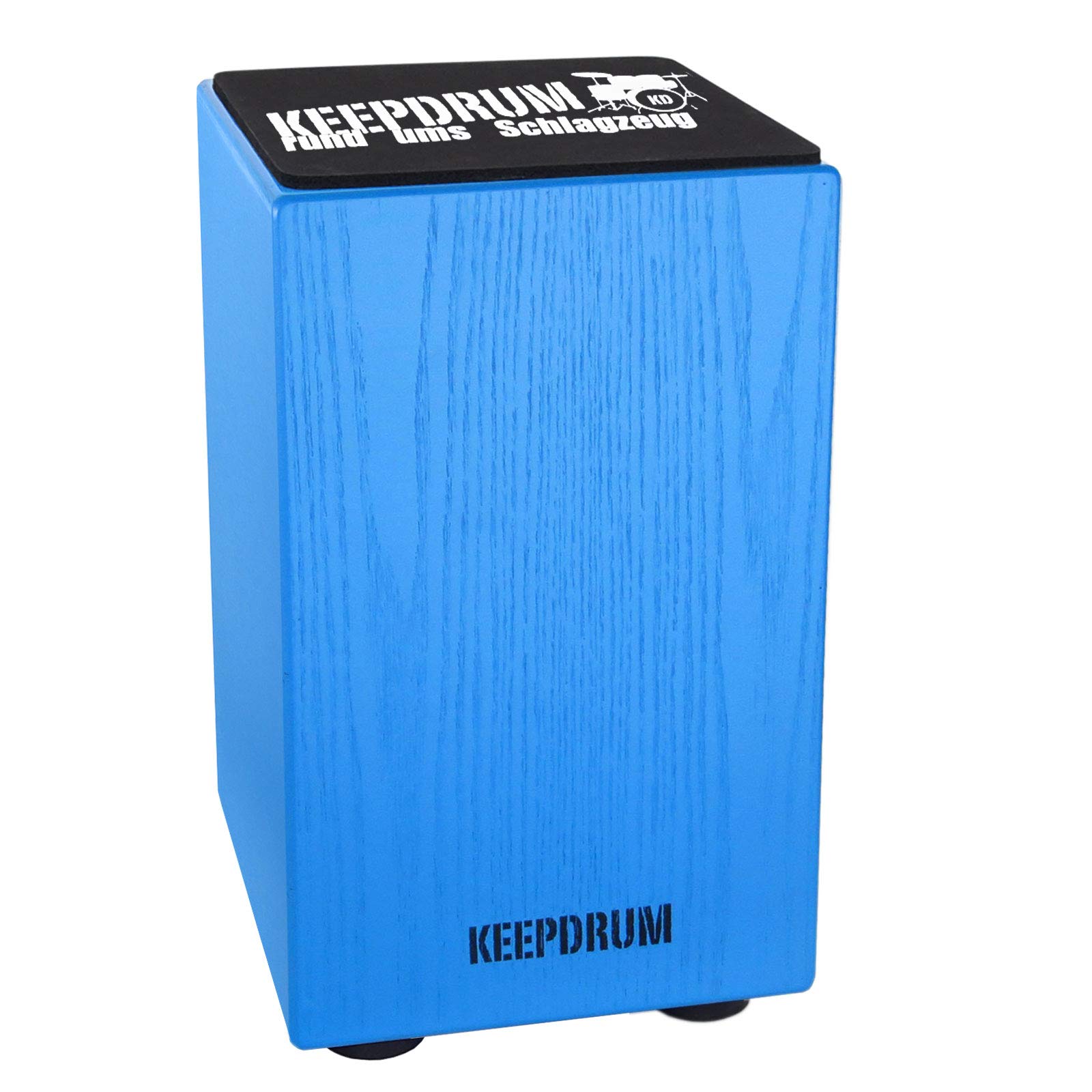 keepdrum DC1M BL Junior - Cajón para niños, Instrumentos de Percusión (incluye almohadilla para asiento), color azul