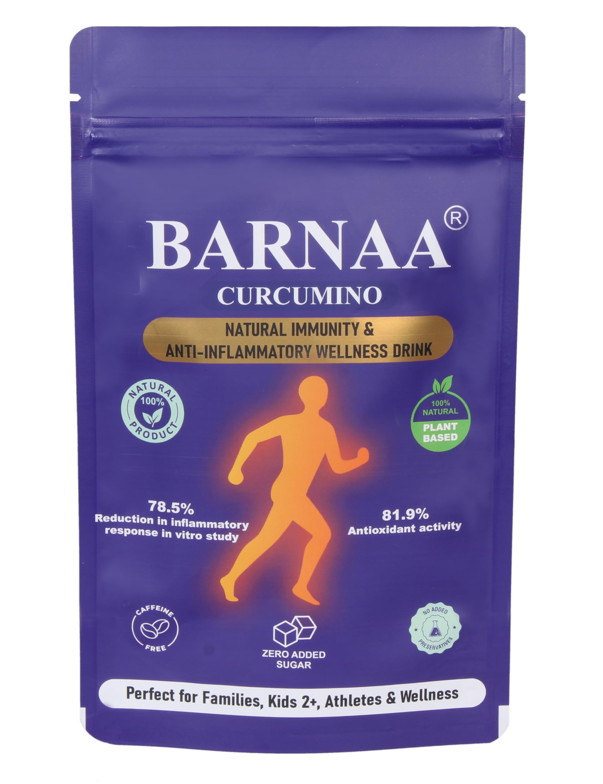 CURCUMINO Natural Immunity & Anti-Inflammatory Drink | 38mg Curcumin + Piperine | Post-Workout Recovery | 50g Plant-Based | Zero Caffeine |-picture-19