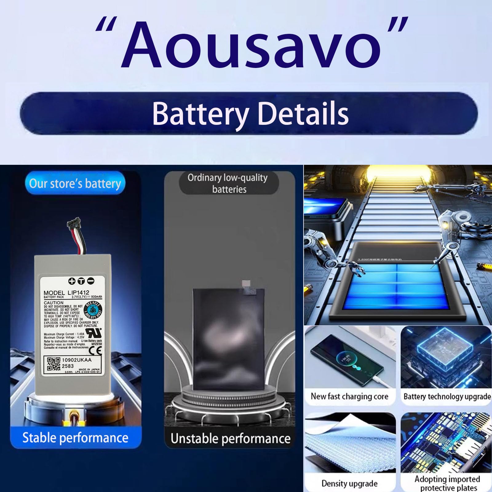 LIP1412 - Batteria di ricambio compatibile con So-ny PSP GO PSP-N100 PSP-N1006