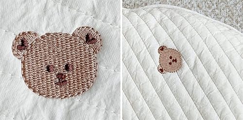 Miniatura 12 de Tapete de juego bordado de ardilla para bebé, tapete de algodón de 33.5 pulgadas, desmontable y lavable, tapete suave para decoración de habitación