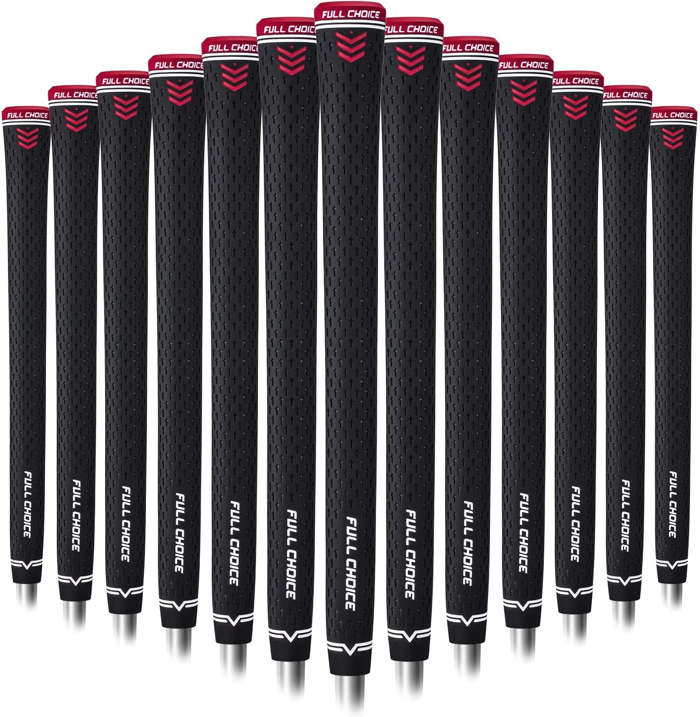 13 Pack Golf Grips, Durable Rubber Grip for Clubs, Anti-Slip “+” Texture & Zipper Back Design, Grips Only or Grips & Regripping Kit, Standard/Mid/Jumbo Size, 5 Colors Available