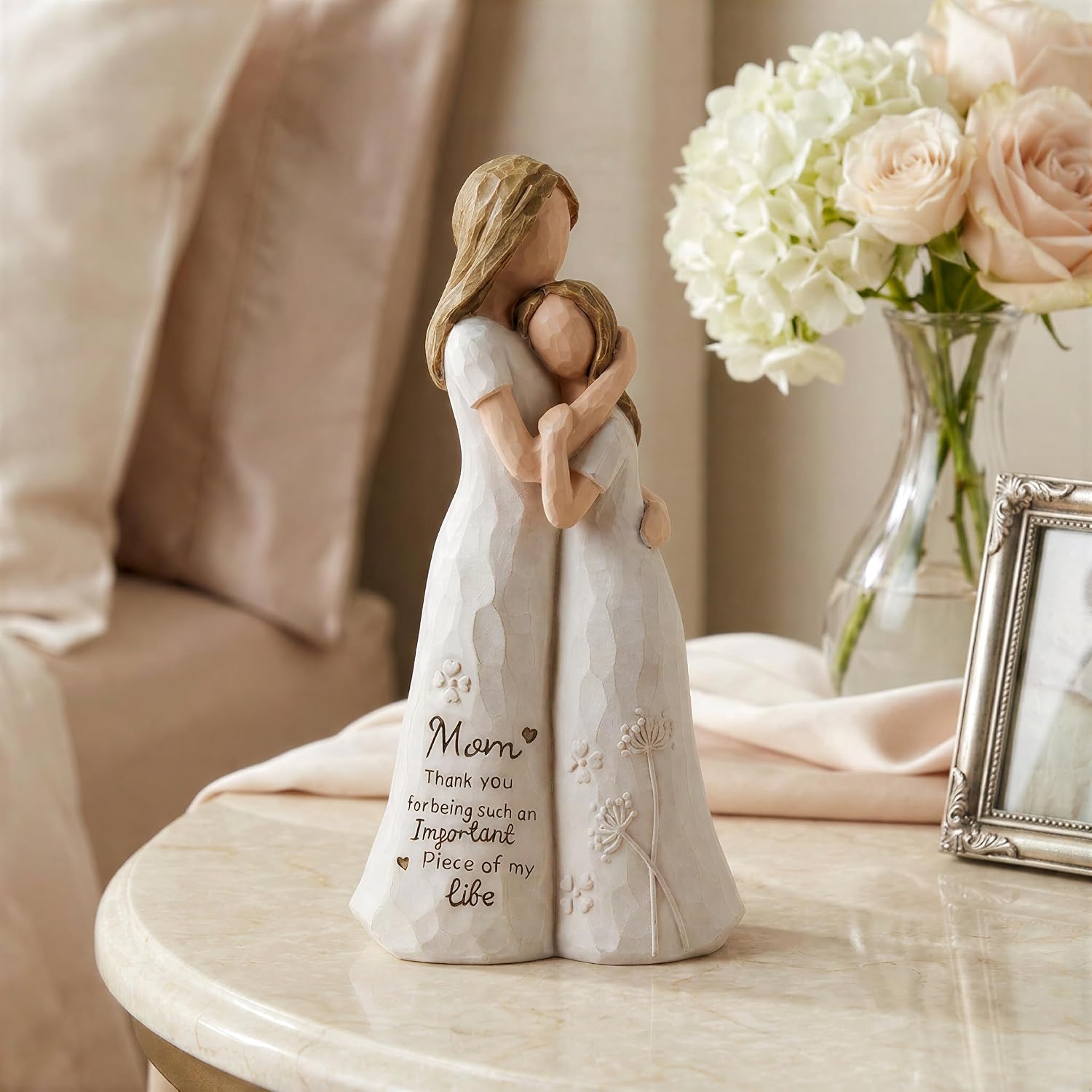 Mom Birthday Gifts from Daughter, Gifts for Mom,Resin Figurine White image 4