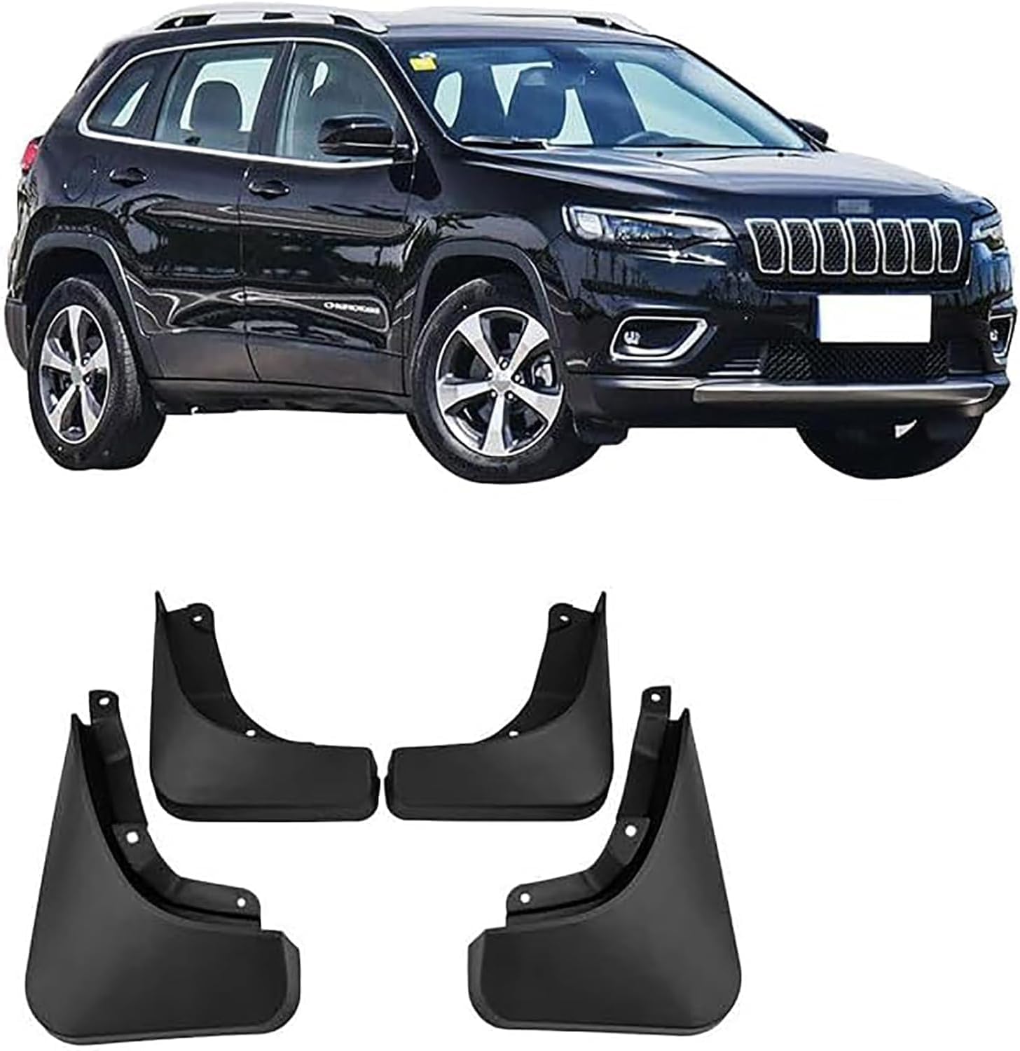 ZanLIn Car mudguard suitable for Jeep Cherokee 2019-2022, Mud Flaps Splash Guards Replacement Decorative Mudguard Wheel Baffle Protection