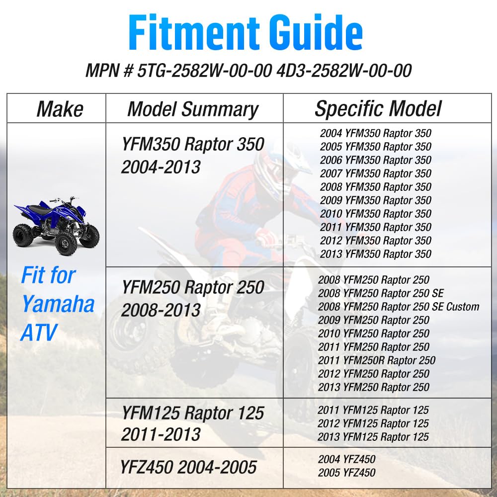 Bremsscheibe hinten für Yamaha Raptor 350 250 125 YFM350/YFM250/YFM125 2004–2013 YZ450 2004–2005# OEM 5TG-2582W-00-00 4D3-2582W-00-00