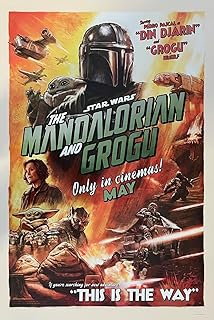 STAR WARS: THE MANDALORIAN AND GROGU MOVIE POSTER 2 Sided ORIGINAL 27x40