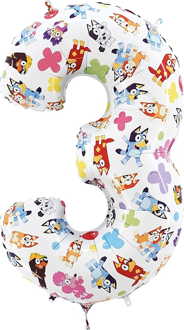 Toyland® 蓝色小狗与小印第安人铝箔气球 - 儿童派对气球