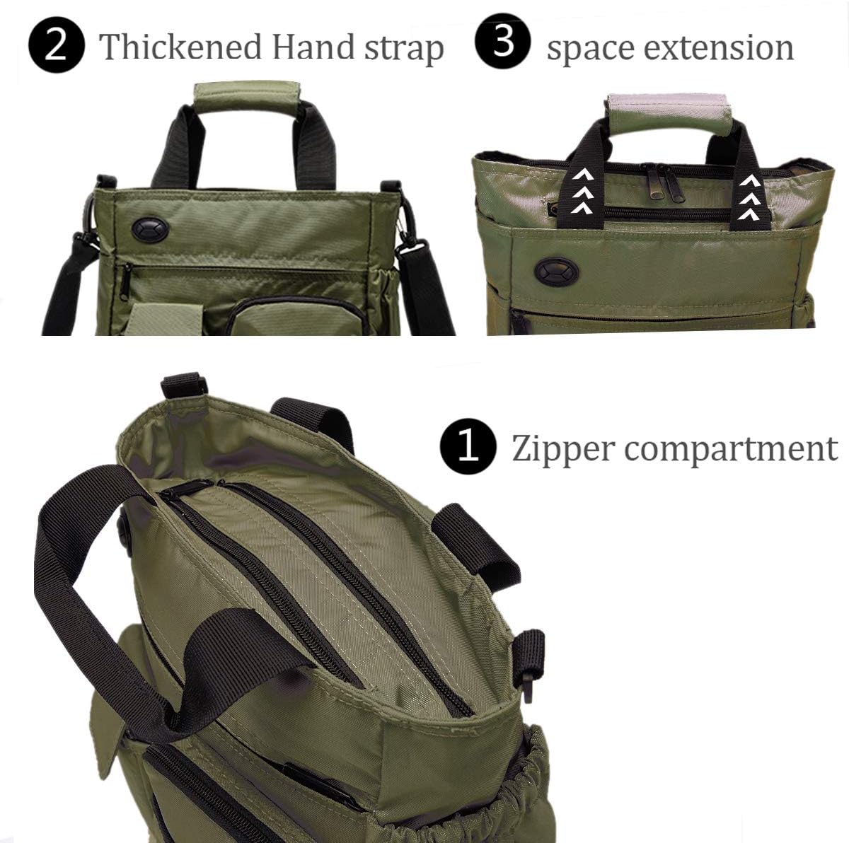 d'yallee Crossbody Messenger Bag Men Waterproof Shoulder Business Work Bag Nylon