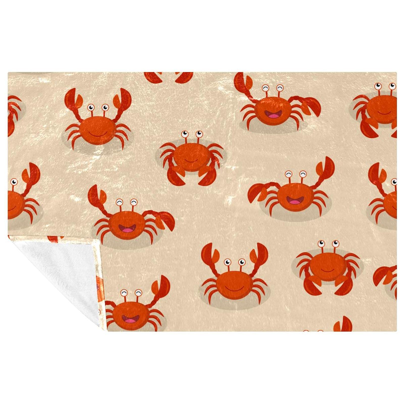 Couverture chaude crabe rouge plaid isolant et léger pour le camping