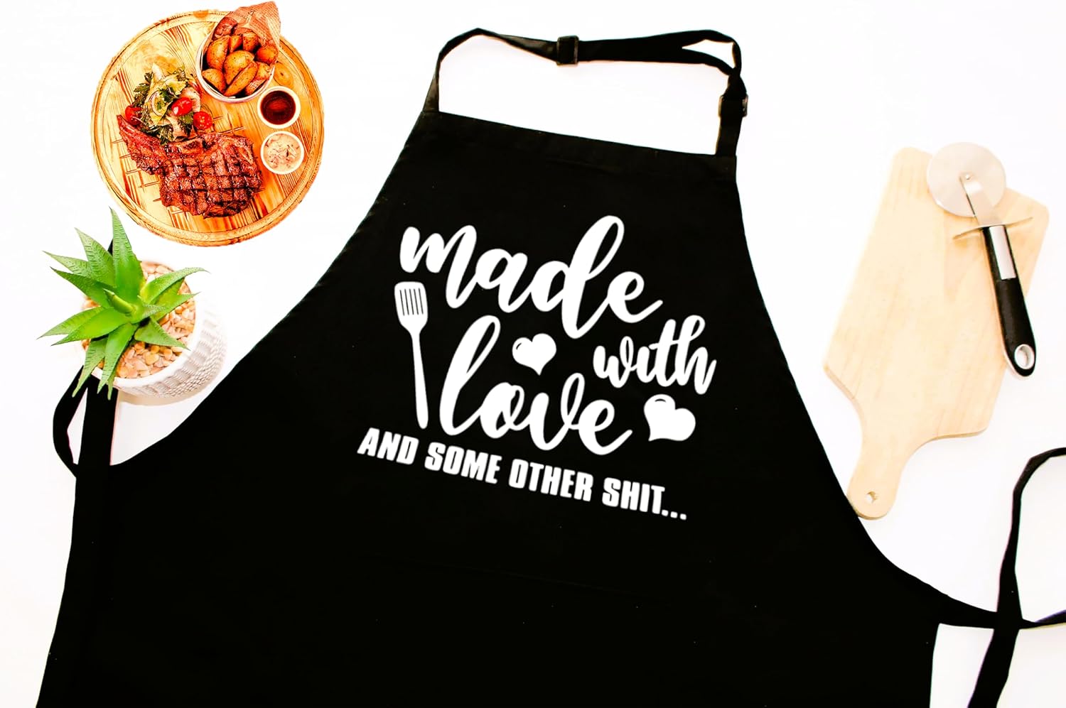 Funny Baking Aprons for Women Men Cute Bakers Apron Baking Gifts Ladies Kitchen Cooking Birthday Mom Wife Sister - Image 5