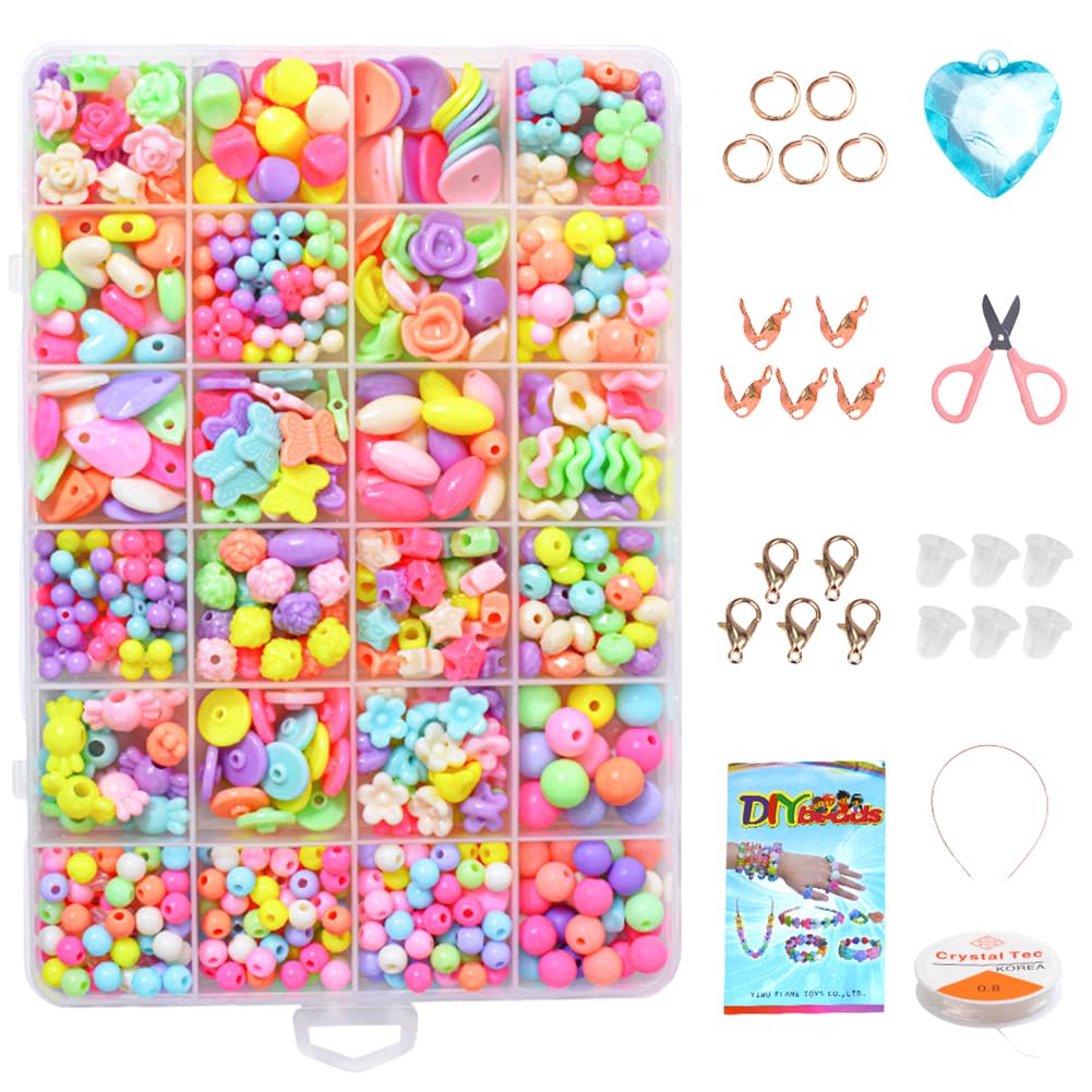 WFKKMEQ Bracelet Making Kits, Jewellery Making Kit DIY Crafts Headband Arts Craft Kits with Boxes Bracelets Necklace Headband Makings Kit Jewellery Makings kitss Gifts for Birthday