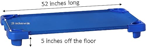 Miniatura 5 de Sprogs Paquete de 12 cunas apilables de alta resistencia de tamaño estándar de 52 pulgadas de largo para niños y niños pequeños, cunas apilables de