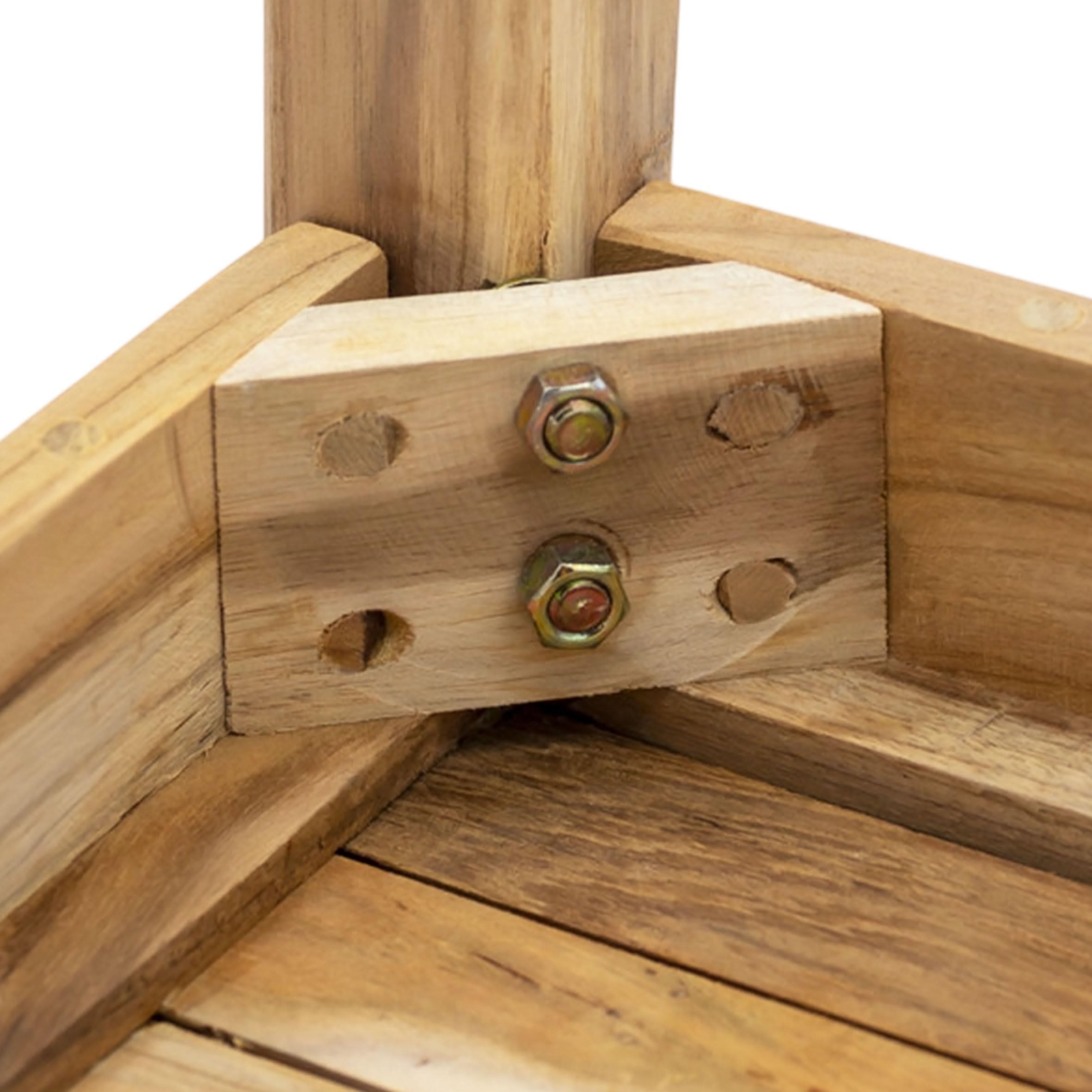 Spetebo Tavolino da giardino in legno di teak massiccio, 50 cm | Tavolo da giardino in legno massiccio, per giardino, terrazza, balcone, per piante e fiori