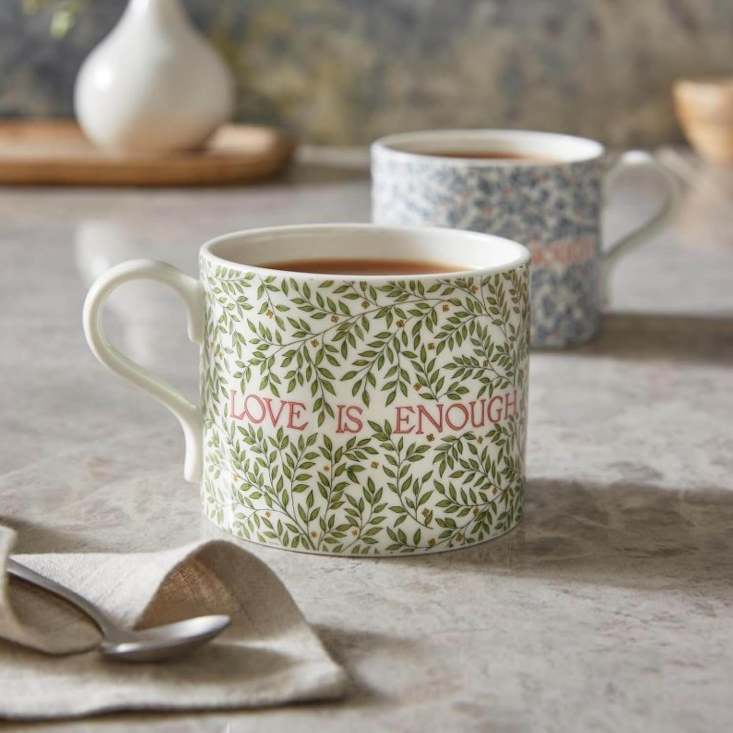Spode Portmeirion Morris & Co Love Is Enough Mugs, Set of 2