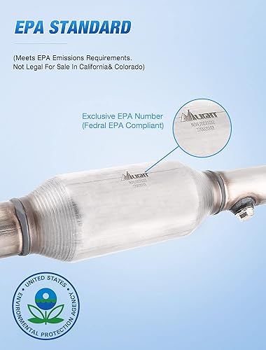 Miniatura 9 de Nilight Convertidor catalítico para Frontier 2005-2011Pathfinder2005-2012 Xterra2005-2015 NV1500 NV2500 NV3500 (lado del pasajero delantero y del