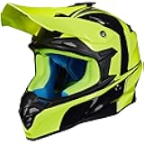Adult Dirt Bike Helmets ATV Motocross Dirtbike Helmet with Super Soft Liner Camera Mount for Men Women Motorcycle Dual Sport DOT Model-216 (Yellow Black, M)