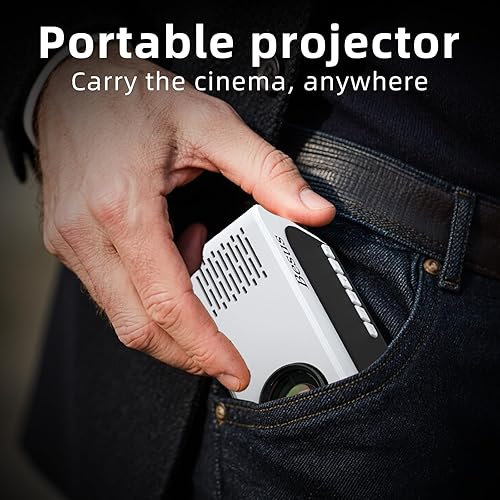 Miniatura 6 de Mini proyector, proyector de video WiFi HD 1080P, proyector portátil para exteriores con trípode, regalo para niños, cine en casa, proyector de