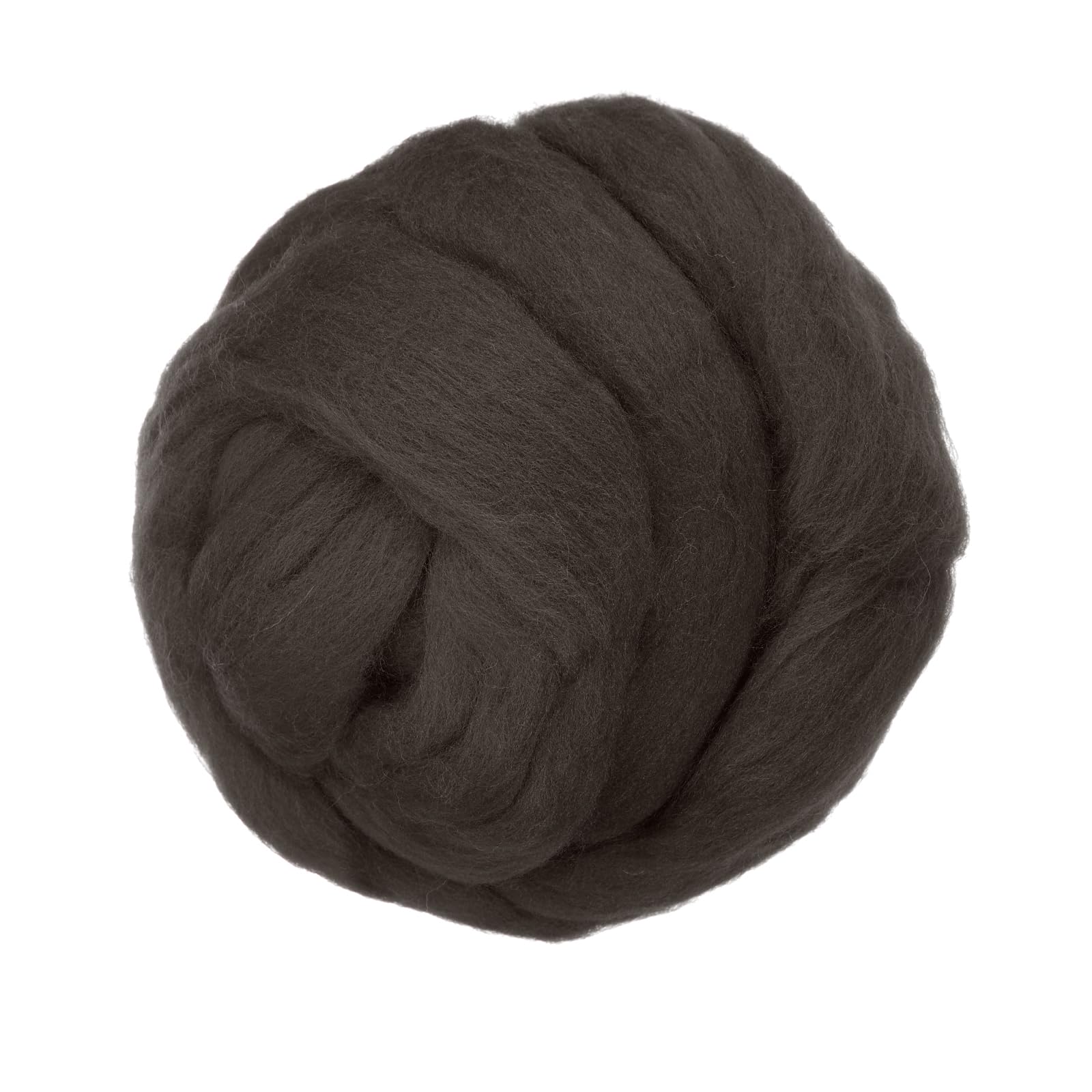 PATIKIL Wool Roving Yarn, 80G/2.82OZ Soft Felting Wool Pure Chunky Roving Yarn Bulk for Needle Felting Knitting Blanket Spinning Weaving DIY Craft, Dark Gray