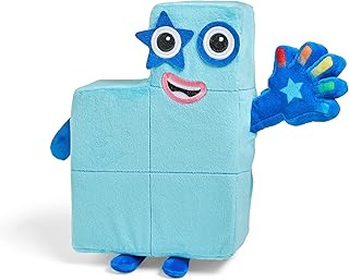 Learning Resources HM95352-UK Five Sing Along Interactive Plush Toy Counting Toys from 3 Years Old Toy with Lighting 12 Phrases and Songs Numberblocks Title Melody