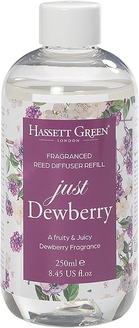 Hassett Green London - Just Dewberry - Fragrance Oil Reed Diffuser Refill - Larger Size 250ml Bottle