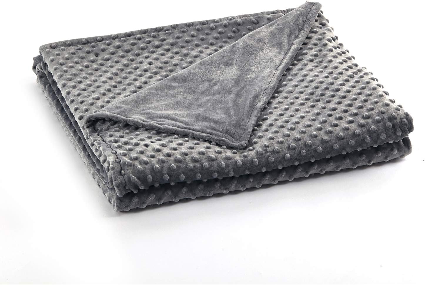 RelaxBlanket 48''x72'' Duvet Cover for Weighted Blanket | Premium Super Soft Minky Dot | Dark Grey