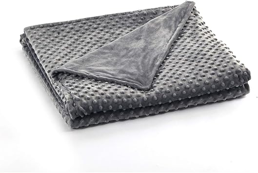 RelaxBlanket 48''x72'' Duvet Cover for Weighted Blanket | Premium Super Soft Minky Dot | Dark Grey