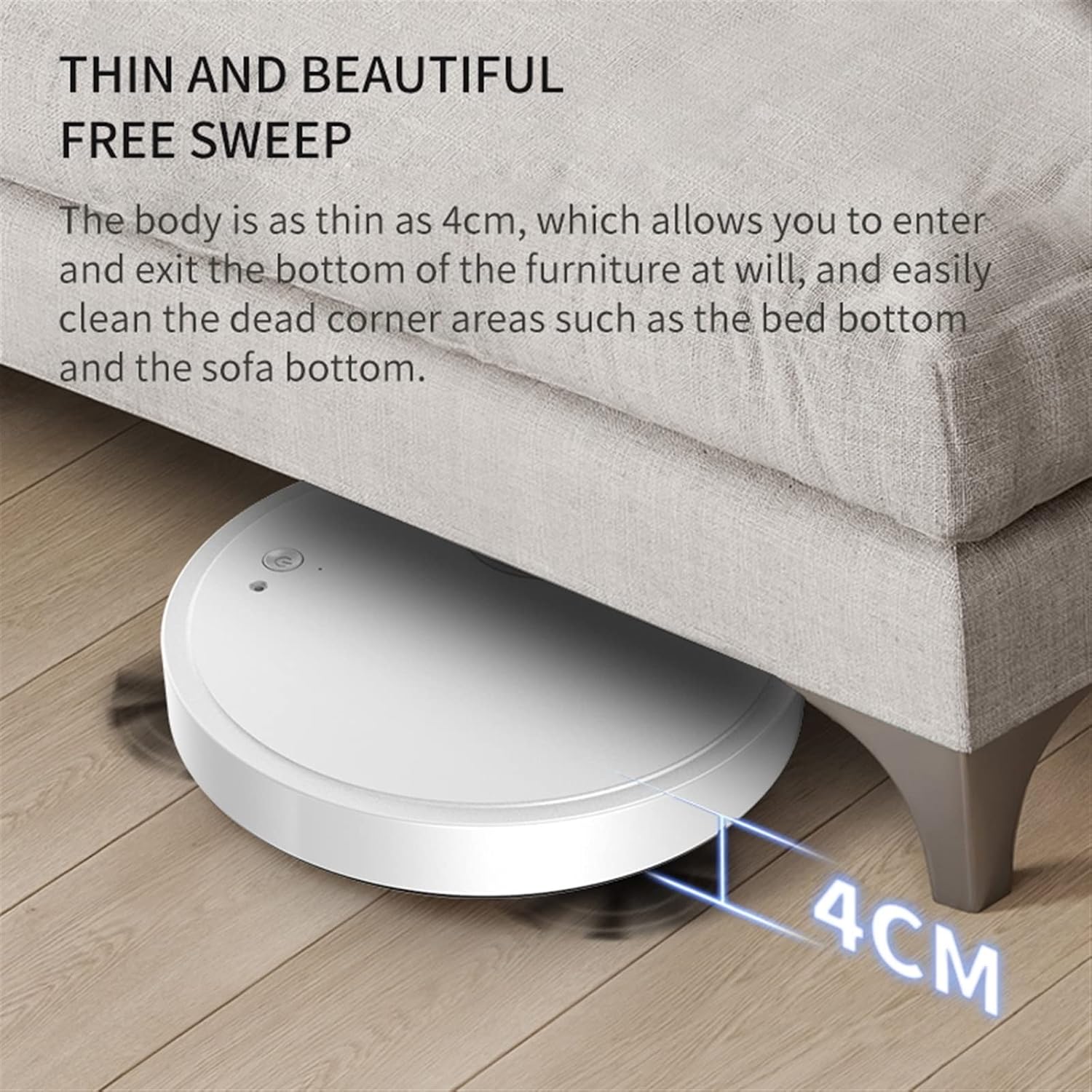 Robot mop Automatic Robot Smart Wireless Sweeping Wet and Dry Vacuum Cleaner Smart Clean Machine Mopping (Color : Black)