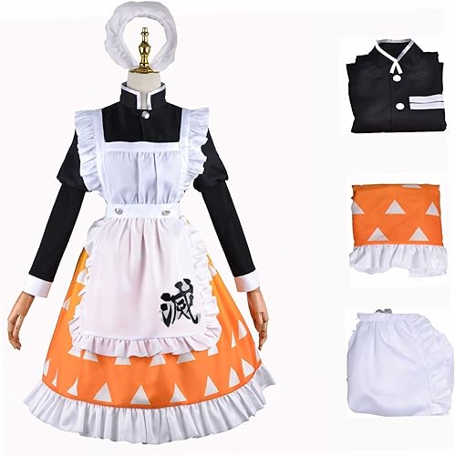 Vestido de sirvienta Kimetsu no Yaiba, Kimetsu no Yaiba Demon Slayer COSPlay disfraz de criada