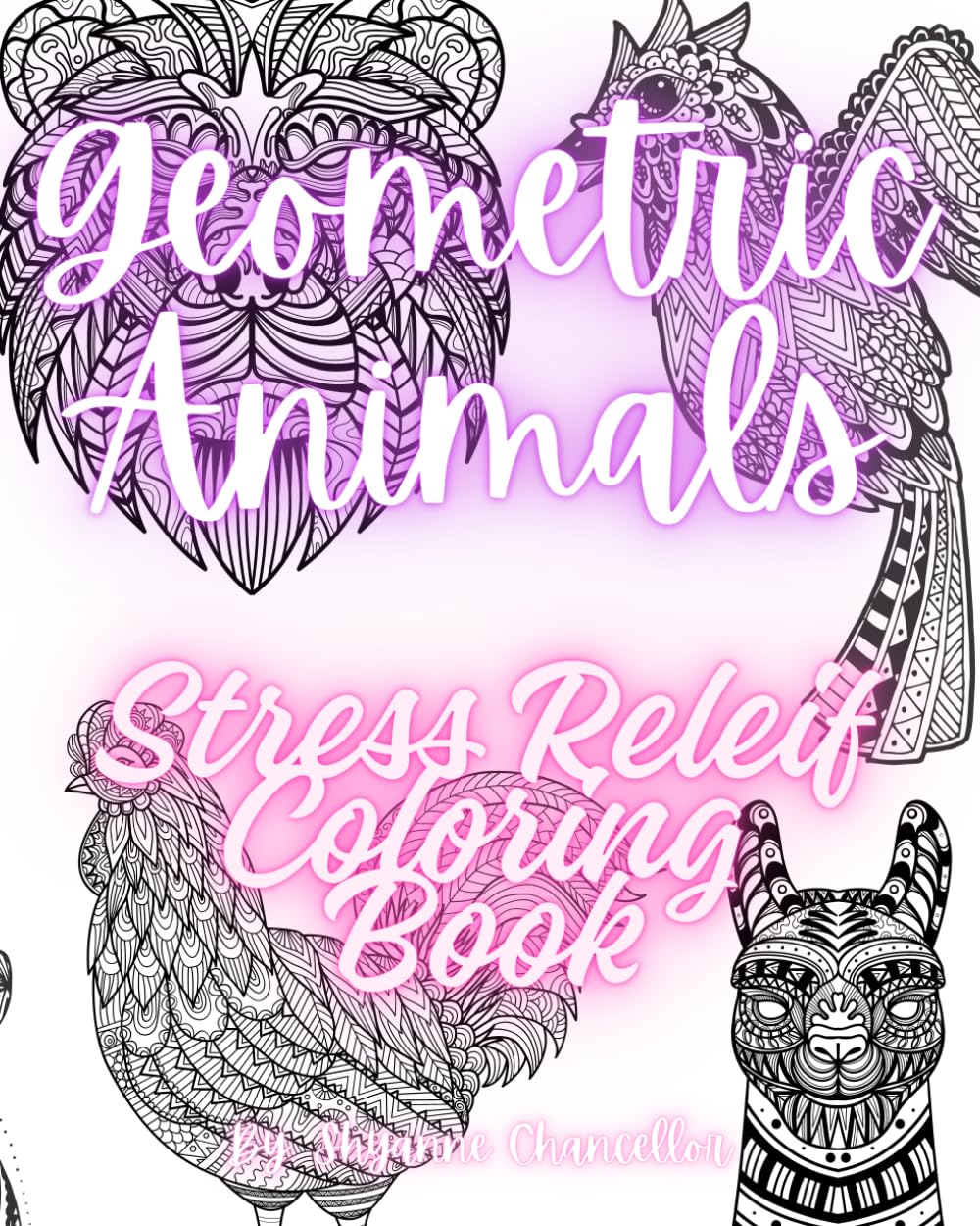 Geometric Animals Coloring Book
