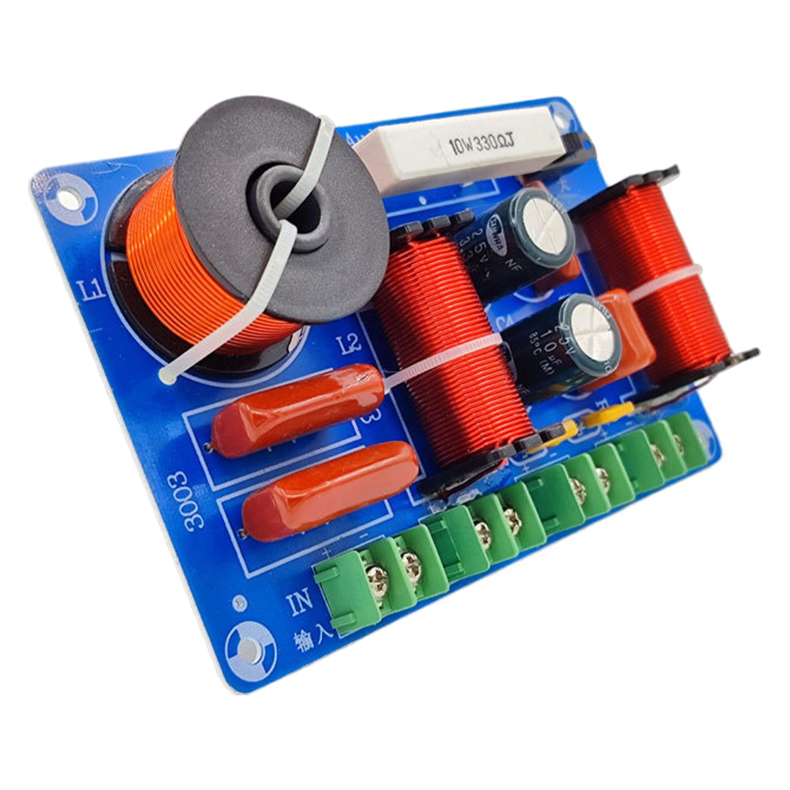 3-Wege-Frequenzweiche,Vielseitige Hochtöner-Frequenzweiche Für Lautsprecher | Kompakte Mehrwege-Weiche mit Hochleistungsfrequenzteilung für Wartung Modifikation Soundanlagen Audiotechnik Systeme